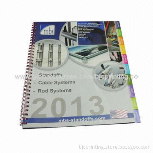 Spiral bound catalougue printing, matt paper
